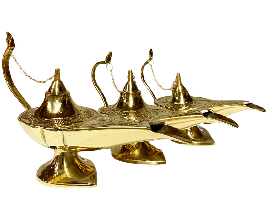 Aladdin magic lamp goud – handgemaakte wonderlamp, 13, 16 of 18 cm – foto 5