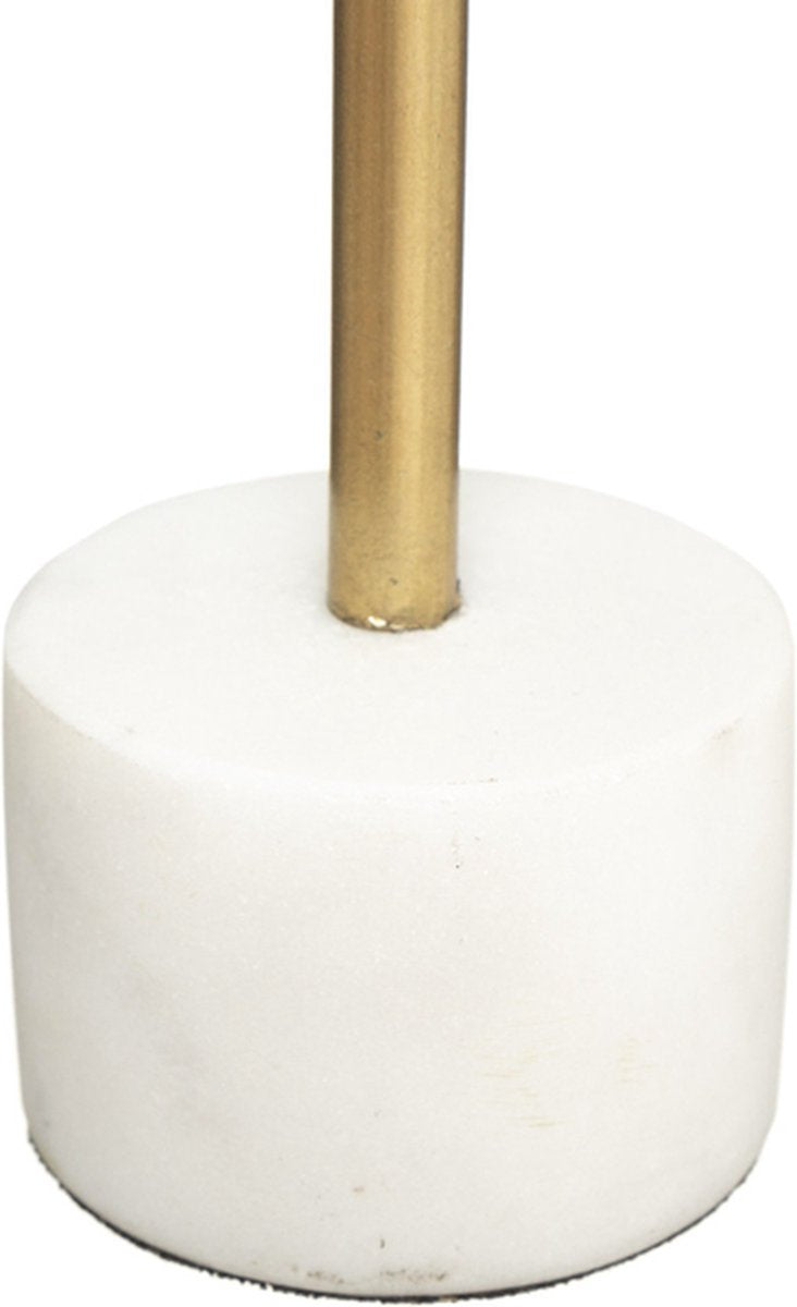 Atmosphera marmeren kandelaar wit en goud – kaarsenhouder van 27 cm – foto 2