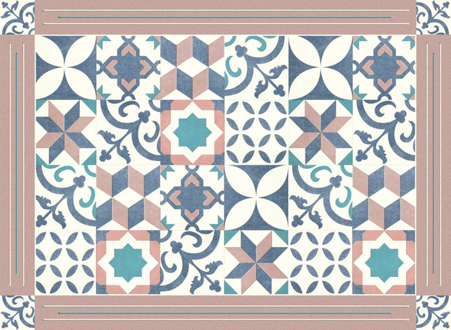 Marokkaanse tafelmat met mozaïekmotief – vinyl, 33 x 45 cm, binnen en buiten