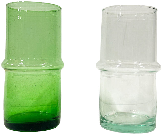 Marokkaanse geblazen vaas van gerecycled glas – handgemaakt in Marrakech