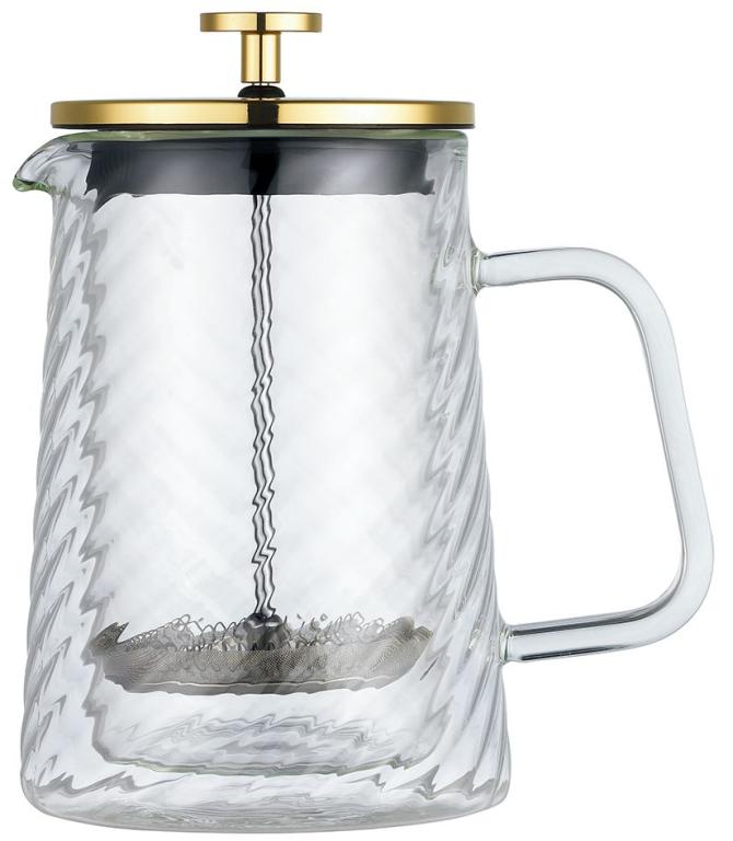 Klausberg KB7766 piston koffie- en theezetter – dubbelwandig glas, 0,6 liter