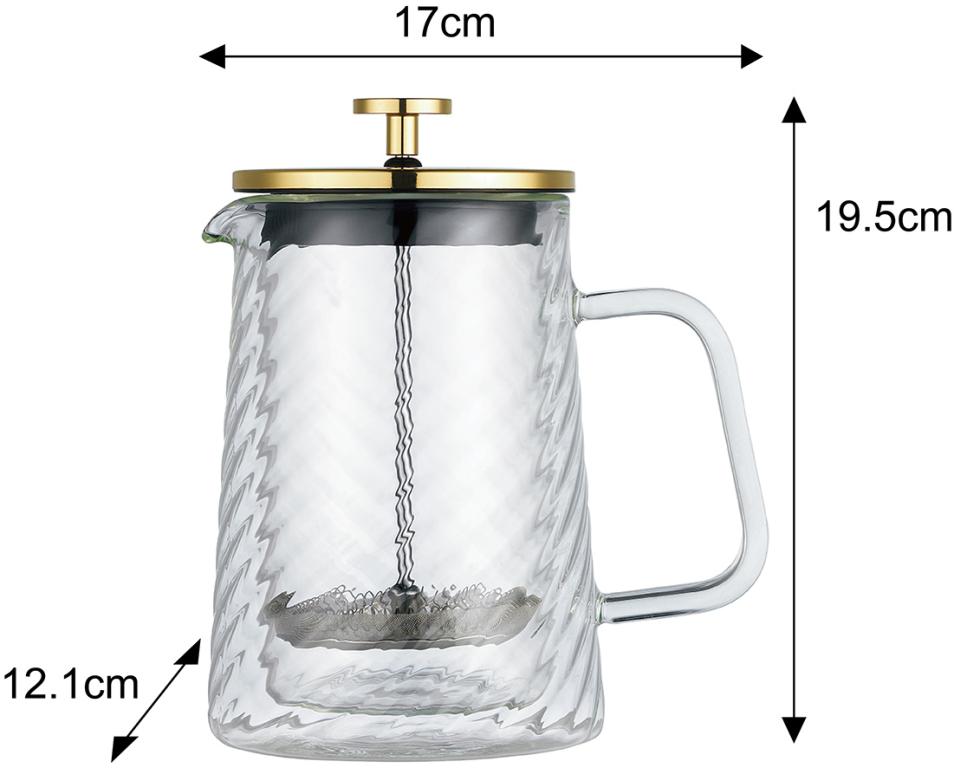 Klausberg KB7766 piston koffie- en theezetter – dubbelwandig glas, 0,6 liter – foto 4