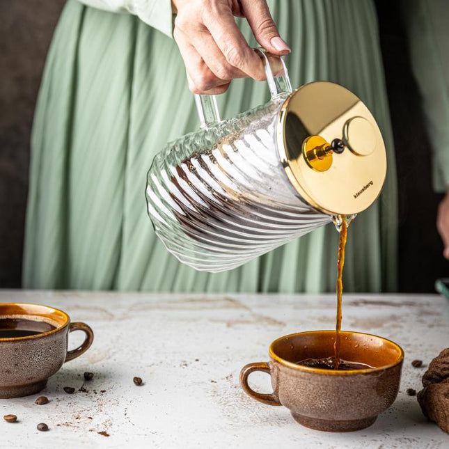 Klausberg KB7766 piston koffie- en theezetter – dubbelwandig glas, 0,6 liter – foto 2