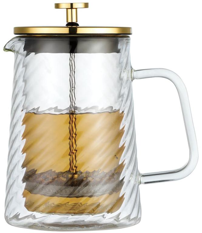 Klausberg KB7766 piston koffie- en theezetter – dubbelwandig glas, 0,6 liter – foto 6