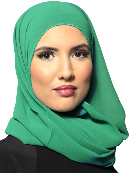 Grote crêpe hoofddoek met ovale hoeken – zachte stof, veel kleuren