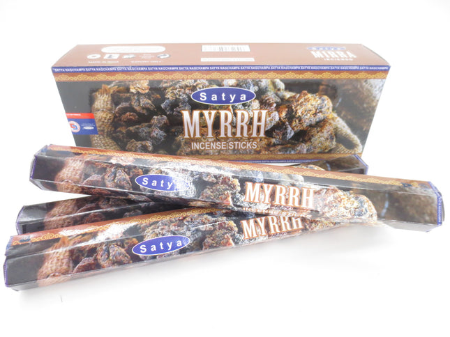 Satya Myrrh wierookstokjes – mirre wierook, rol van 15 stokjes