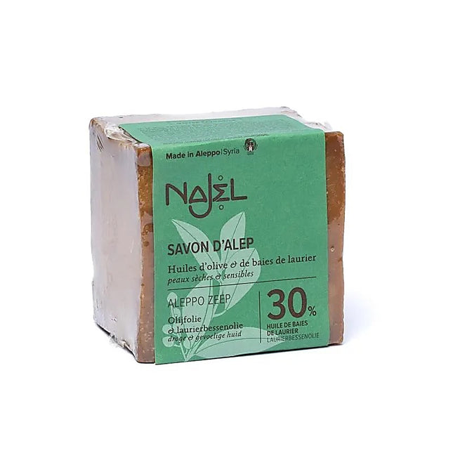 Najel Aleppo zeep 30% laurierolie – olijfoliezeep uit Aleppo