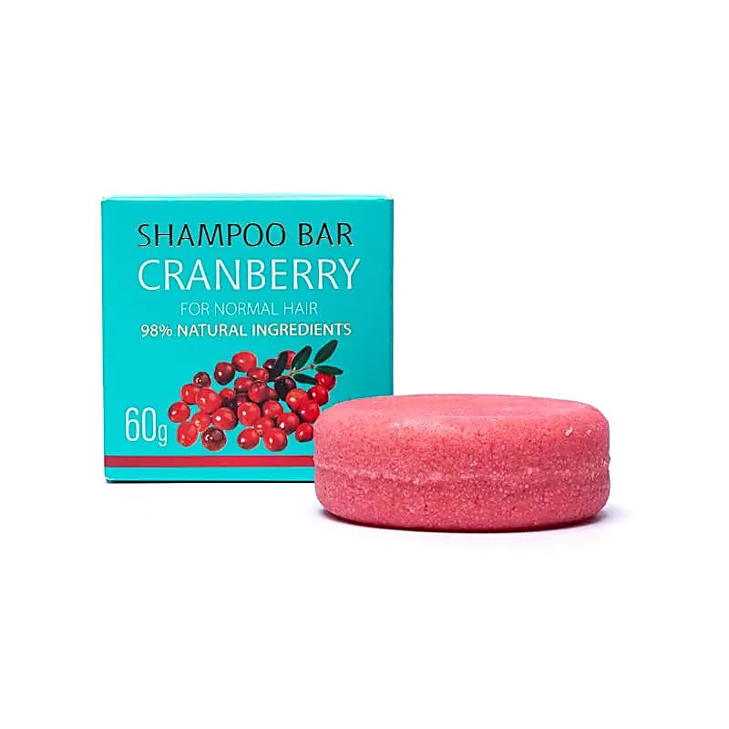 Saules natuurlijke shampoo bar cranberry – zero waste, 60 gram