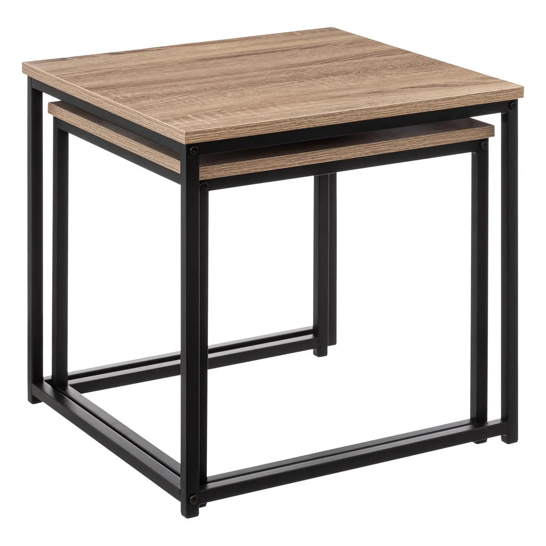 Ensemble de 2 tables basses Aliaj - 45 x 45 x 45 cm - Beige