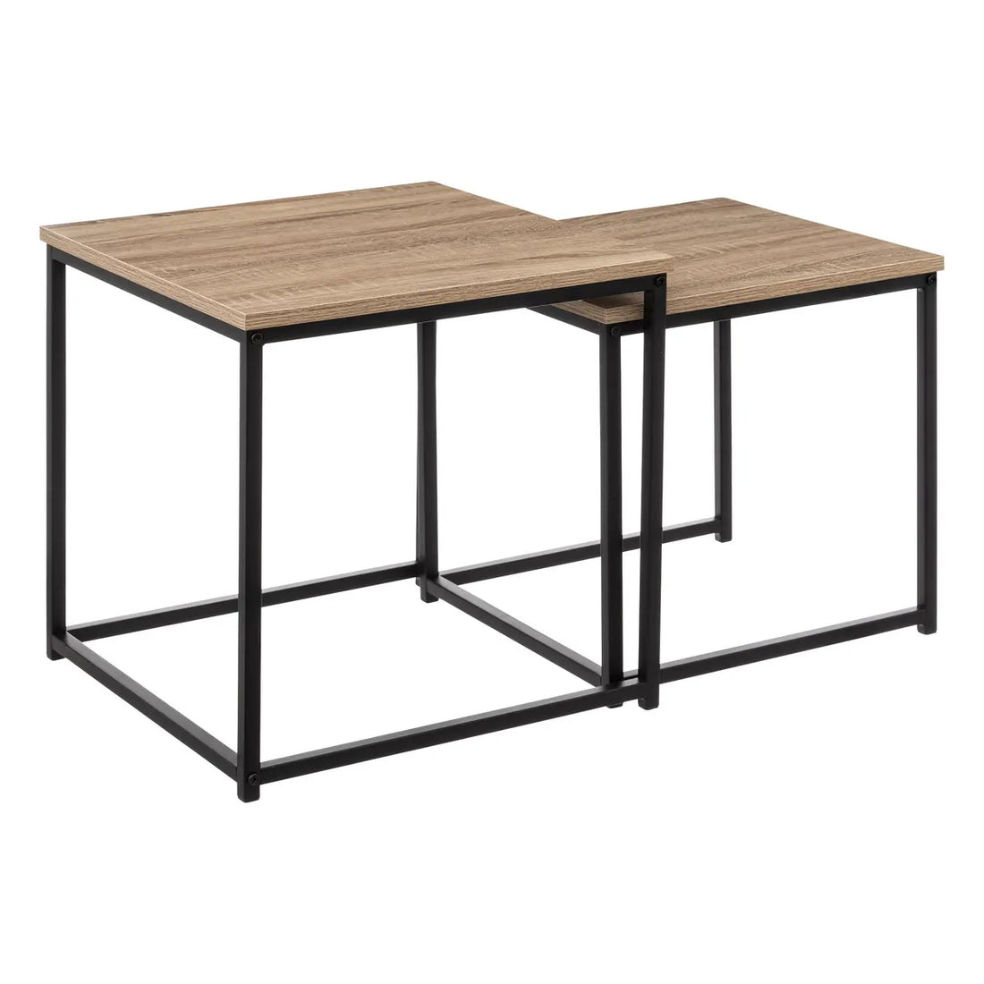 Ensemble de 2 tables basses Aliaj - 45 x 45 x 45 cm - Beige
