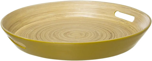 Bamboe dienblad rond Ø 42 cm met handvaten – 5Five serveerblad – foto 9