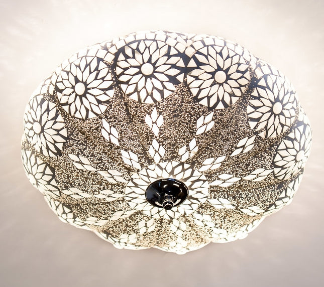 Oriental mosaic ceiling lamp transparent