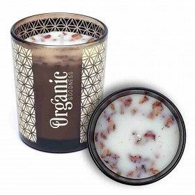 Organic Goodness geurkaars Palo Santo & cederhout – sojawas in glazen pot – foto 8