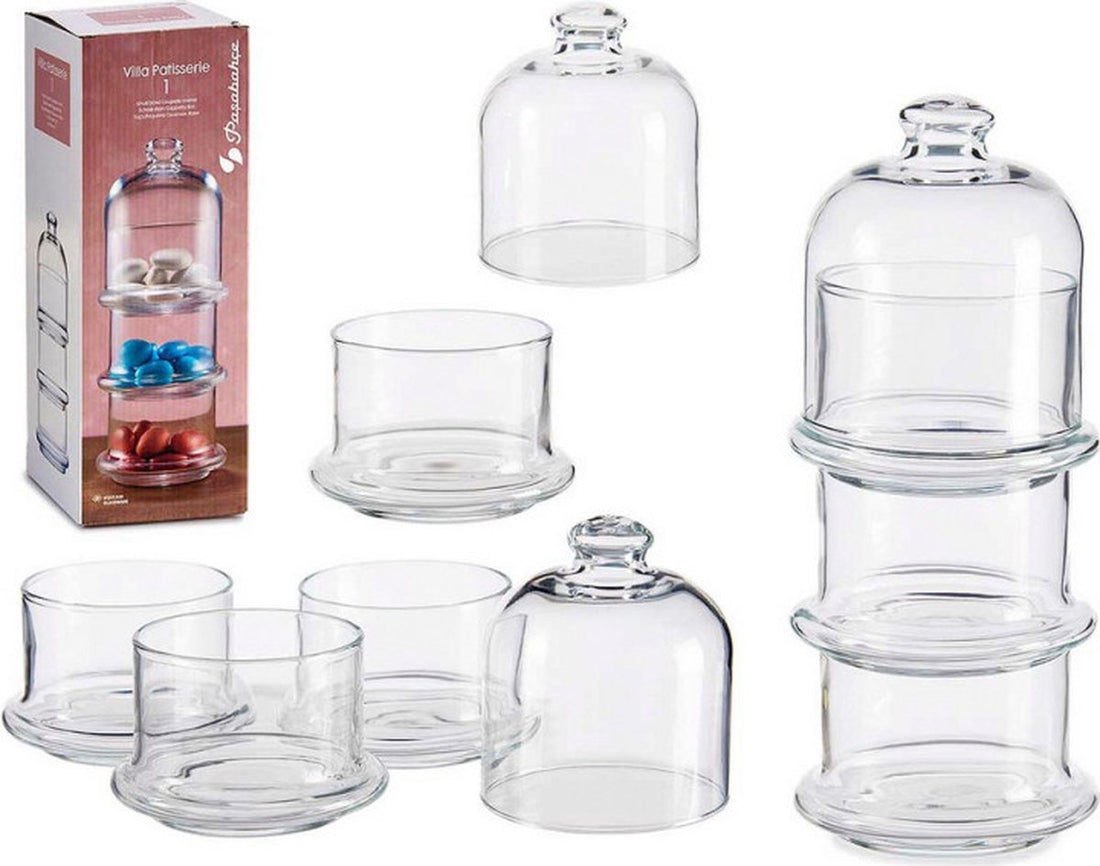 Pasabahce Villa Patisserie glazen voorraadpot mini, 3-laags – voor pralines – foto 2