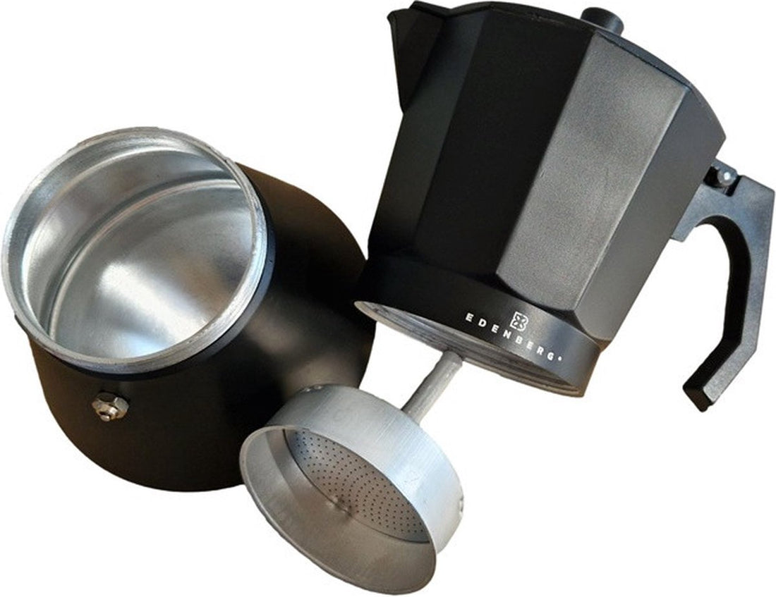 Edënbërg Black Line percolator – zwarte espresso maker voor 12 kopjes, 400 ml – foto 3