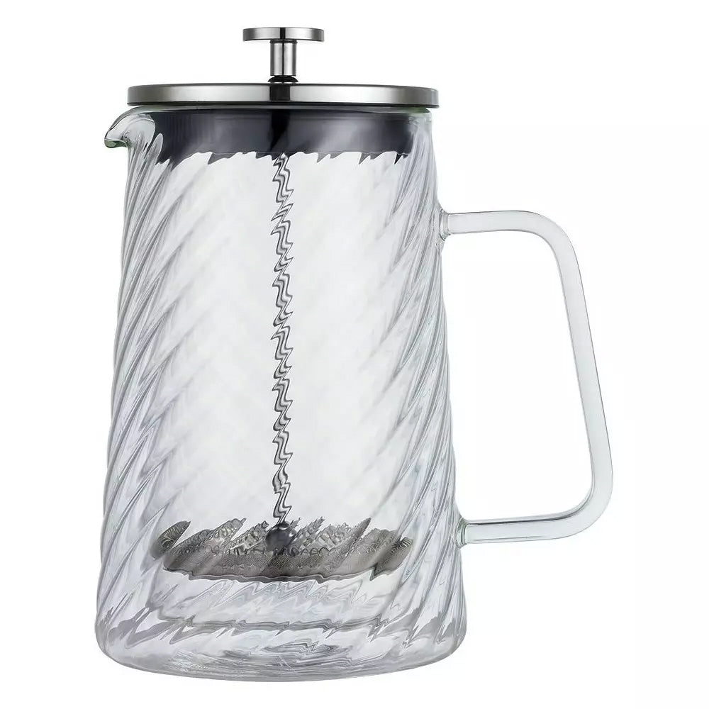 Klausberg glazen zetter (piston) voor koffie en thee – dubbelwandig, 1 liter – foto 7