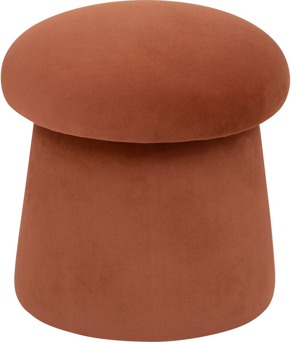 Atmosphera poef Noa van velvet – ronde paddenstoelvorm, Ø 37 x 40 cm