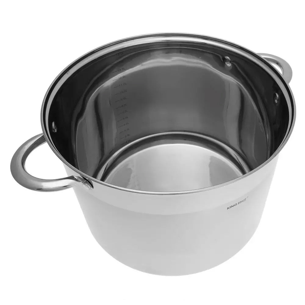 Kinghoff Soeppan - Ø26, 28, 30 cm- RVS - met glazen deksel