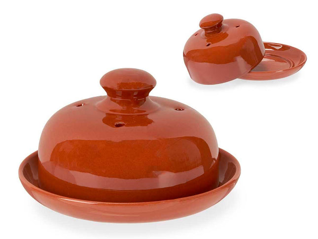 Keramische kaasstolp / botervloot 19 cm – met ventilatiegaatjes