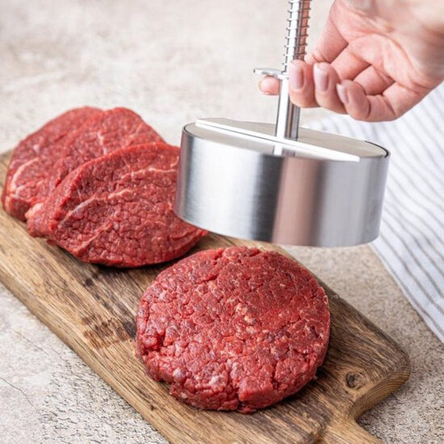 Kinghoff hamburgerpers van RVS – regelbare burgervormer, Ø 11,4 cm – foto 2