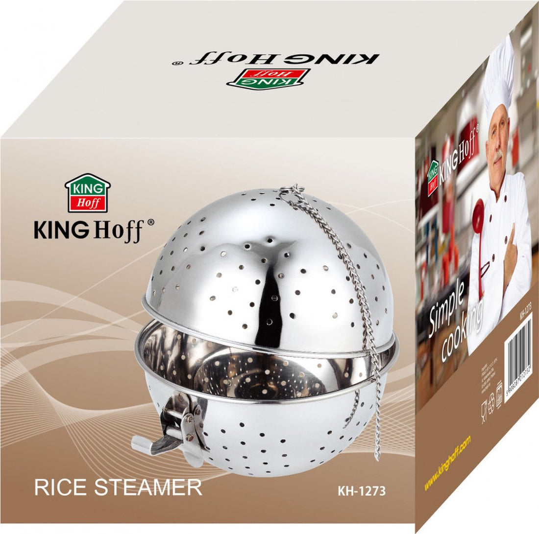 Kinghoff rvs rijstkoker bal – infuser voor rijst, kruiden en thee – foto 4