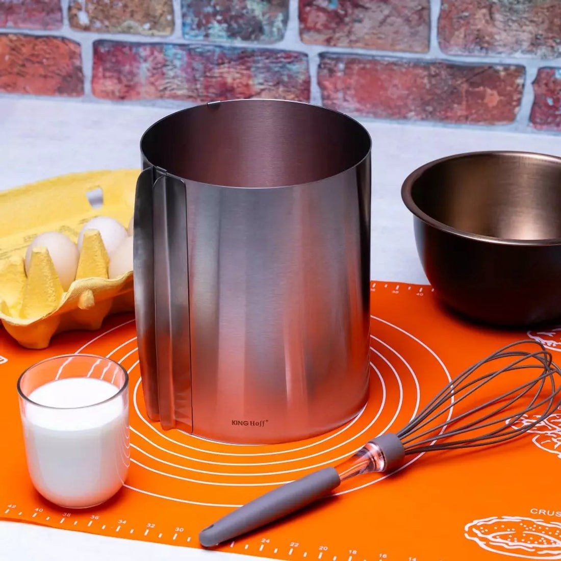 Kinghoff verstelbare cake ring – ronde taartring van rvs, Ø 16 tot 30 cm