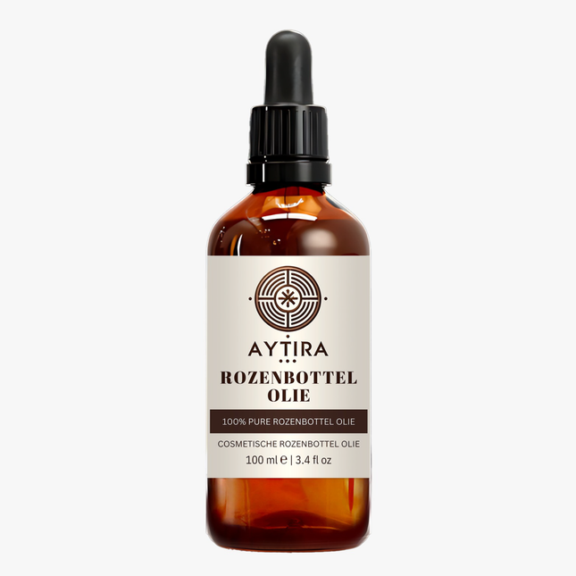 Aytira rozenbottelolie 100 ml – 100% pure koudgeperste olie met pipet