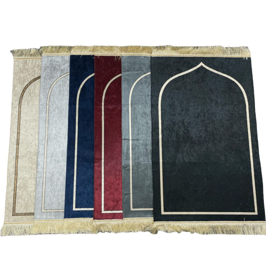 Velours gebedskleed met motief – zachte sajada met antislip, 70 x 110 cm – foto 11