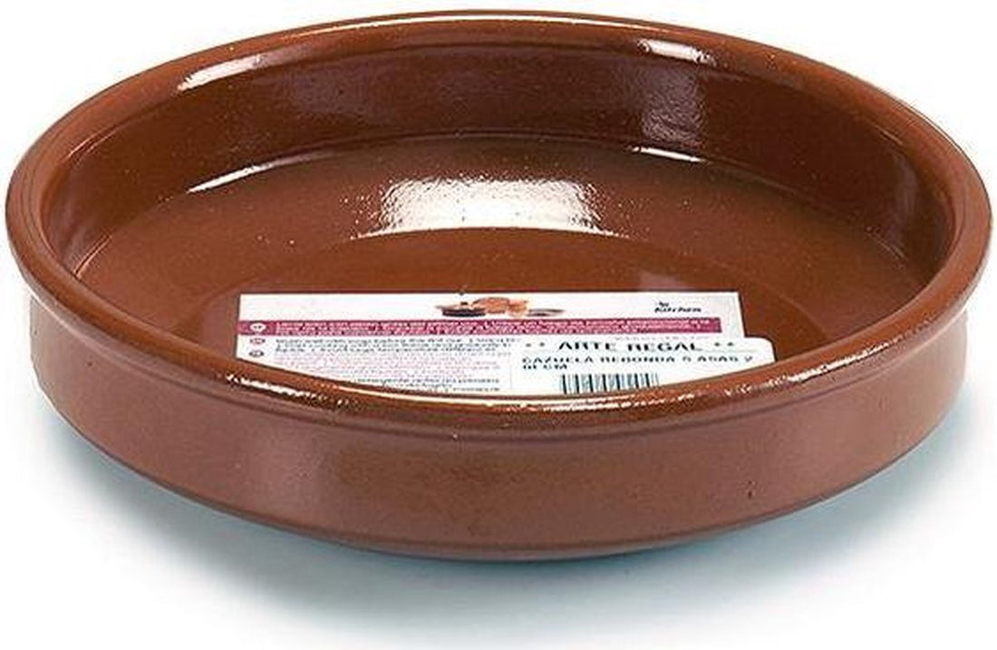 Ronde vuurvaste ovenschaal van aardewerk – Ø 20 cm, 4,5 cm hoog