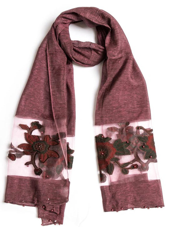 Cotton viscose scarf