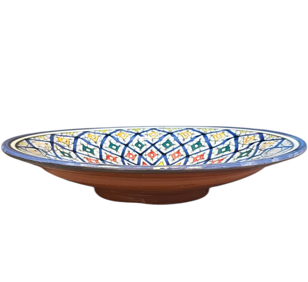 Moroccan Bowl Ø35 cm – Handmade & Colorful Mosaic Pattern – Fez Style