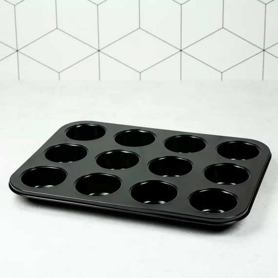 Kinghoff cupcakevorm voor 12 cupcakes – muffin bakvorm, 35 x 26 x 3 cm