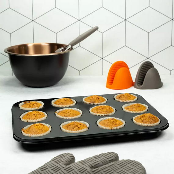 Kinghoff cupcakevorm voor 12 cupcakes – muffin bakvorm, 35 x 26 x 3 cm – foto 2
