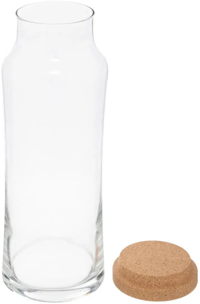 Secret de Gourmet waterkaraf met kurk – afsluitbare glazen karaf, 1 liter – foto 2