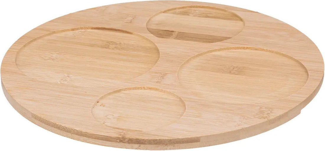 5Five serveerplank met 4 schaaltjes – borrelplank voor tapas en sauzen, 33 cm – foto 3