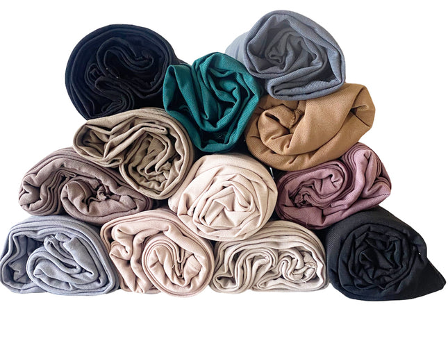 Premium stretch jersey sjaal – hoofddoek die blijft zitten, 180 x 70 cm – foto 2