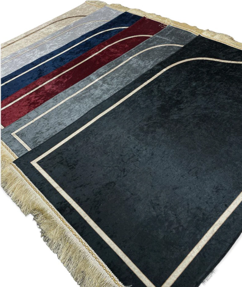 Velours gebedskleed met motief – zachte sajada met antislip, 70 x 110 cm – foto 2