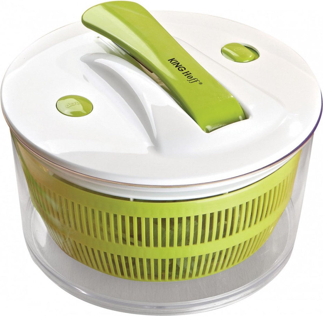 Kinghoff slacentrifuge – groen en wit, kom Ø22 cm met remknop