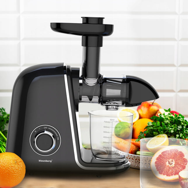 Klausberg slow juicer 150 W – groente- en fruitpers met pulpreservoir, 700 ml – foto 2