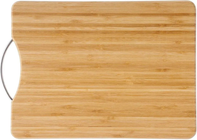 Secret de Gourmet snijplank bamboe 30 x 20 cm – broodplank met metalen handvat – foto 2