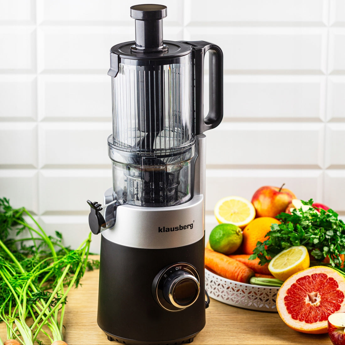 Klausberg KB-7871 slowjuicer – cold press juicer met brede vulopening, 180 W – foto 19