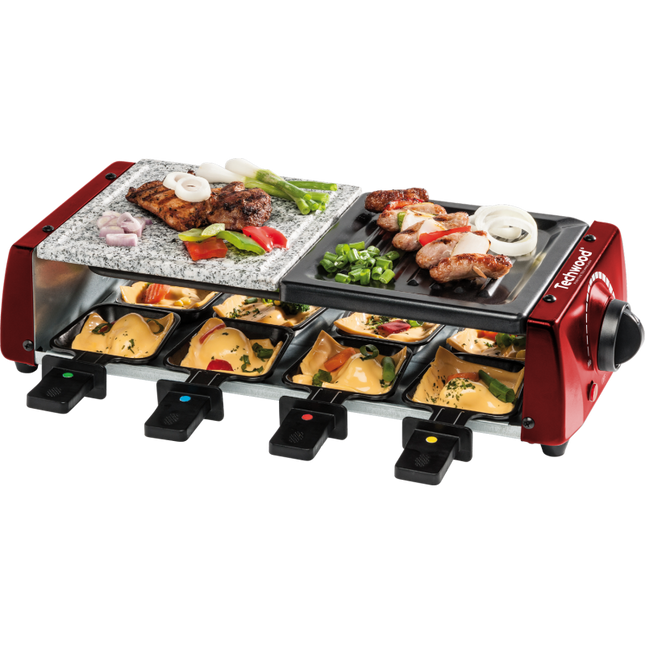 Techwood gourmetstel 3-in-1 voor 8 personen – grill, raclette en steengrill – foto 2