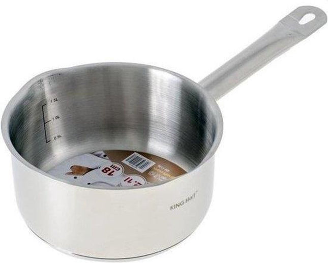 Kinghoff steelpan 16 cm, 1,5 liter – rvs sauspan met maatverdeling – foto 2