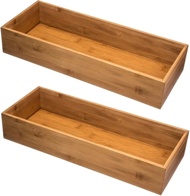 Secret de Gourmet bestekbakken Tidy Smart – bamboe, 2 stuks, 38 x 8 x 7 cm – foto 2