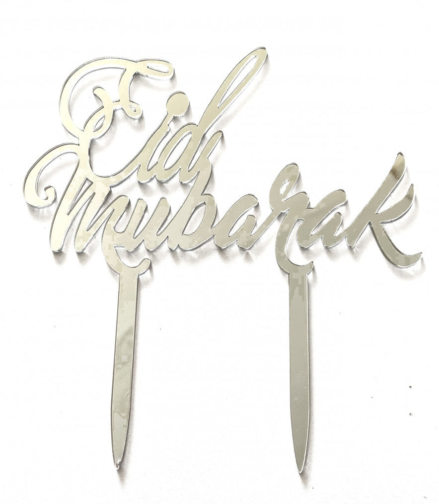 Eid Mubarak taartprikker – taarttopper in zilver, rosegoud of goud – foto 3