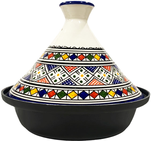 Cuilina tajine Fes Ø 30 cm – inductie tajine met handbeschilderd deksel