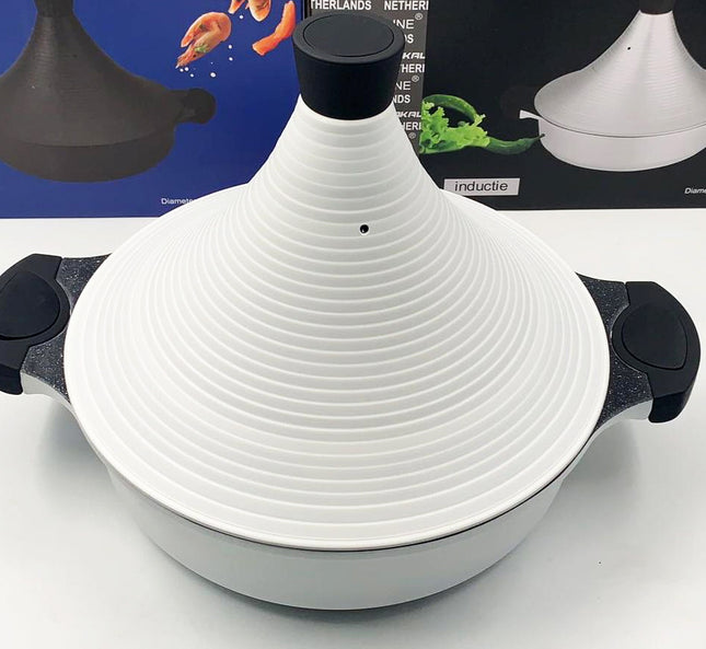 Aluminium tajine Agadir – antiaanbaklaag, ook voor inductie, Ø 29 cm – foto 2