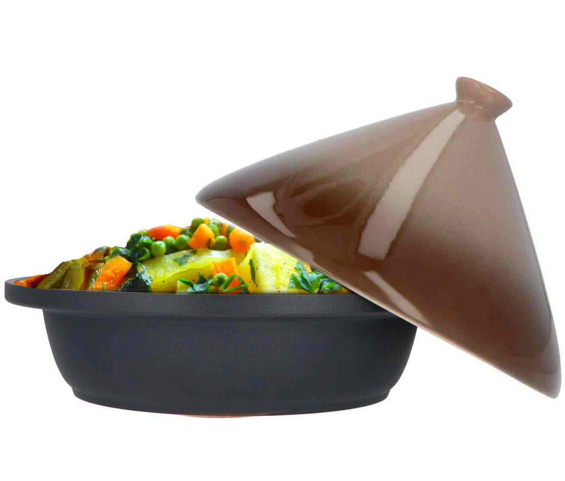 Tajine Ø 30 cm voor inductie en alle kookplaten – aluminium en aardewerk – foto 8