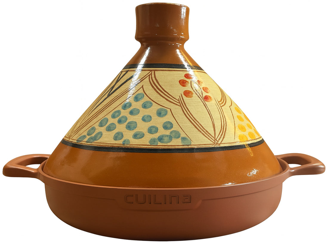 Cuilina Marokkaanse tajine Ø 30 cm – aardewerk deksel, aluminium bodem