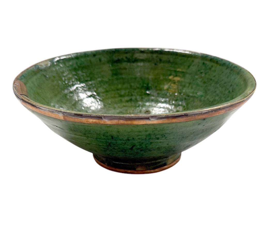 Tamegroute bowl with copper rim Ø 20